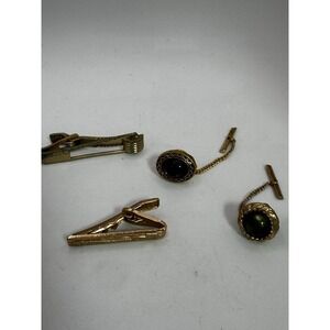 Vintage Tie Clip / Tack / Pin Lot (4)‎ - One Marked Pioneer